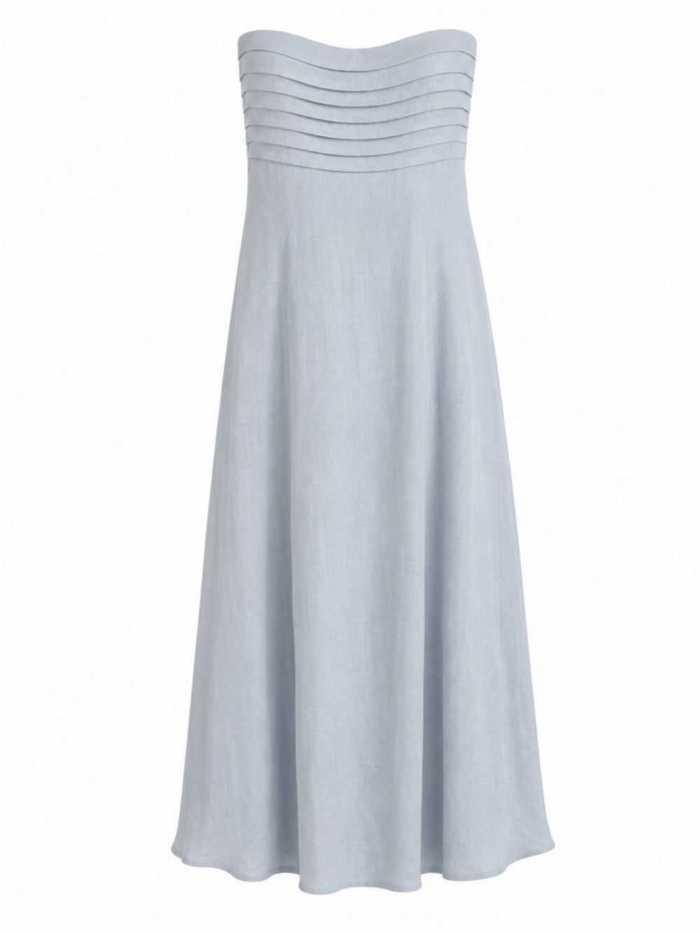 Caroline Constas Strapless Pale Blue Maxi Dress - Picture 2 of 2